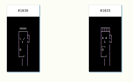 c0d1ngpanda's tweet image. Two Ascii chads, LFG #ASCIIPunks #NFTs #procedural