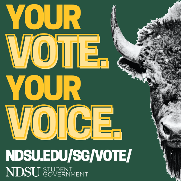 NDSU_StudentGov's tweet photo. The ballot has officially been released for the 2021 Spring Elections! Included on this ballot are the presidential and senate tickets. Make sure to tune-in to the events happening within the upcoming weeks and make your voice ✨herd✨ ! #YourVoteYourVoice https://t.co/ljqmPCC3nJ