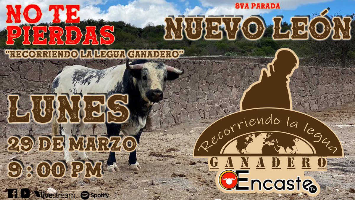 _Amtac's tweet photo. ¡HOY! Encaste Tv recorriendo La Legua Ganadero. En punto de las 9:00 pm. https://t.co/Hy72ZAq93S