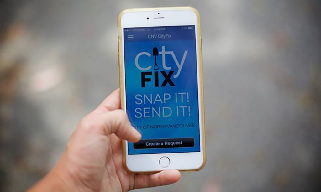 CityOfNorthVan's tweet photo. ๐ฑDYK you can help our crews fix things faster? Report issues you see outdoors with our #CityFix app: It's so easy - just snap a photo + send it. Download here: https://t.co/6vC86jsPOU https://t.co/du8MsPfLer