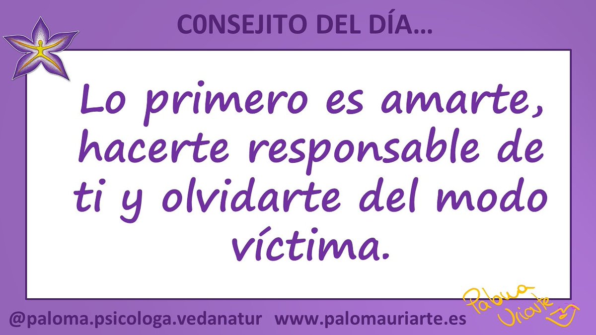 PalomaVedanatur's tweet photo. Cuando entras en el modo víctima, es principalmente porque te has desconectado de ti. Practica el amor propio, el ser y hacerte responsable de tu propio bienestar.
#Conectando #ModoPresente #CultivaTuEsencia #InvierteEnVivir #CreaArmonia #ViveAhora #CreaTuRealidad https://t.co/DrRcmiW6Gw