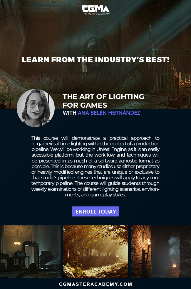 Hey! I am very excited to share that I am joining the CGMA team as new instructor  for The Art of Lighting course this April! No better day to share this new than the #VisibleWomen day!^^
Link course: cgmasteracademy.com/courses/50-the…
My portfolio: 
artstation.com/anahertor