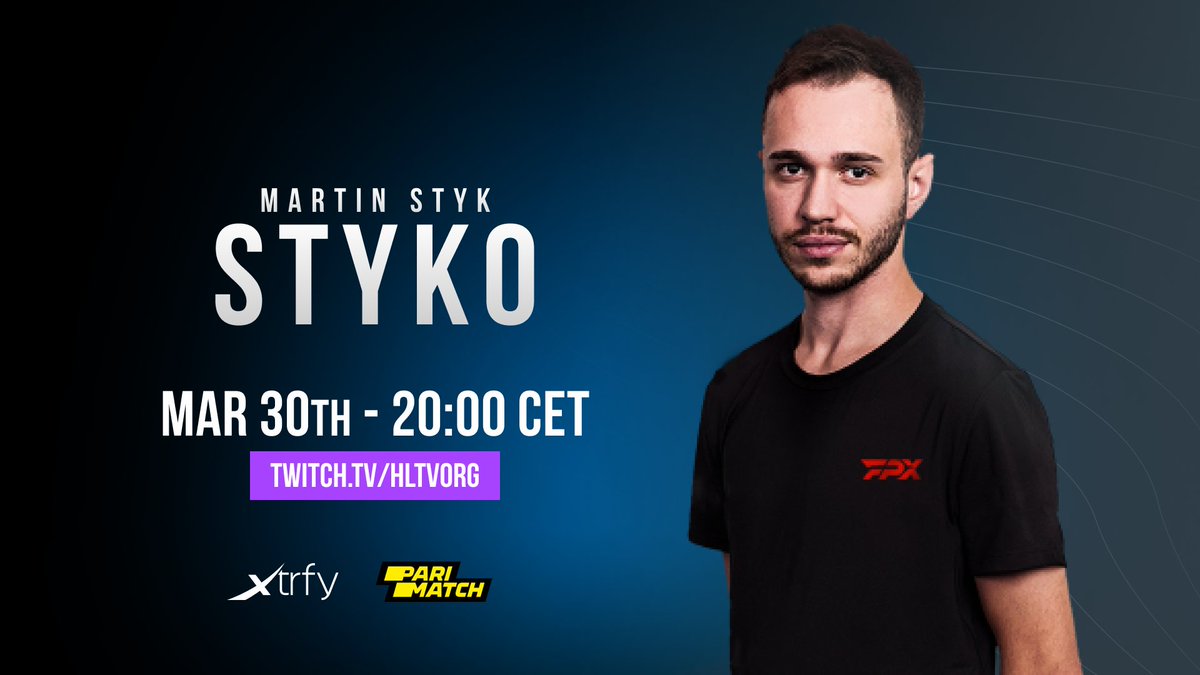 The guest for the next episode of <a href="/HLTVconfirmed/">HLTV Confirmed</a> will be @STYKOcsgo! 

Some of the topics in focus will be FPX's search for an IGL, ESL Pro League playoffs set and Cloud9 disbanding! 

Follow us on Twitch to get notified 
➡️twitch.tv/hltvorg