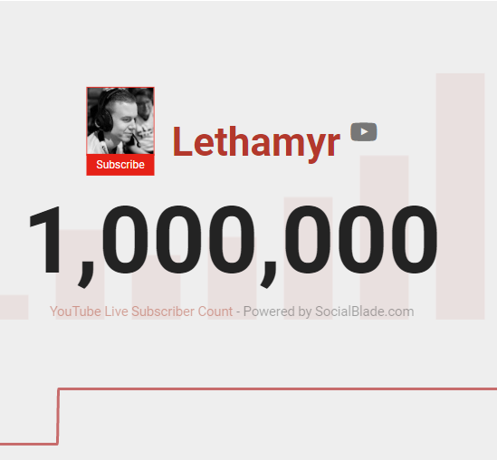 Lethamyr_RL's tweet photo. Wow. 1 Million subs, no words that is incredible, thank you all so much ♥️ https://t.co/K3YGSKaE7i