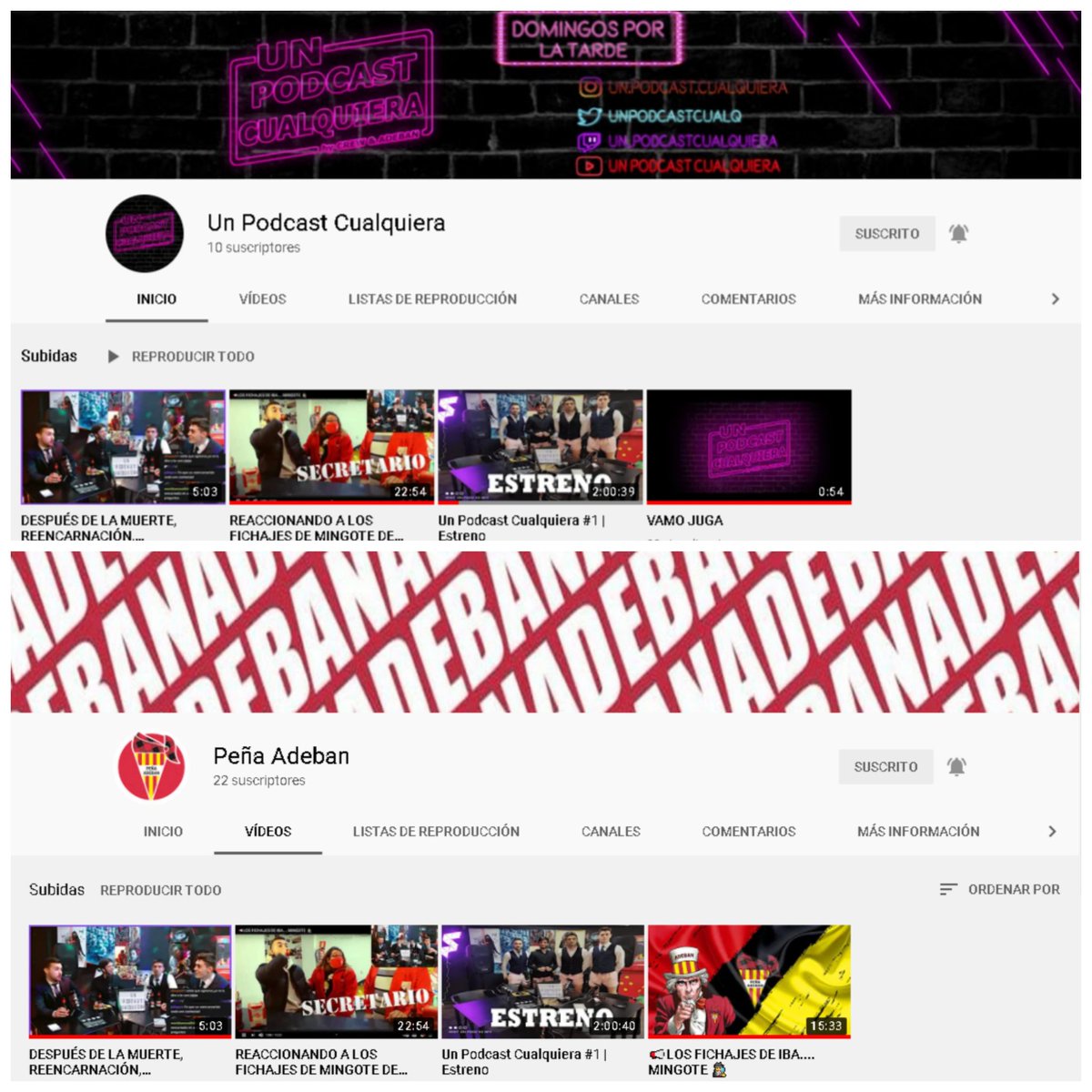 adeban1978's tweet photo. Recordar seguirnos en nuestro canal de Youtube como en el de @UnPodcastCualq para ver todos los directos resubidos y los mejores momentos https://t.co/j2P64AnuK3