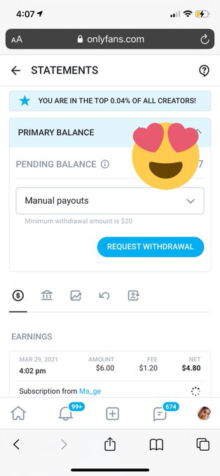 So I just hit TOP 0.04% ON ONLYFANS🥳🥳 soooo happy omg https://t.co/7DaWspSfzE