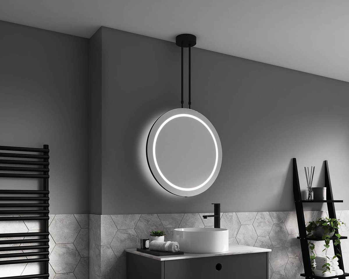 Sensio_Ltd's tweet photo. One mirror two different ways to feature in the bathroom. The double sided Ivy is ideal for back-to-back vanity units or position close to a wall for both front facing and atmospheric back lighting creating a soft halo behind the mirror #MakingLightingSimple #sensiolighting https://t.co/nwFQmJR8S3