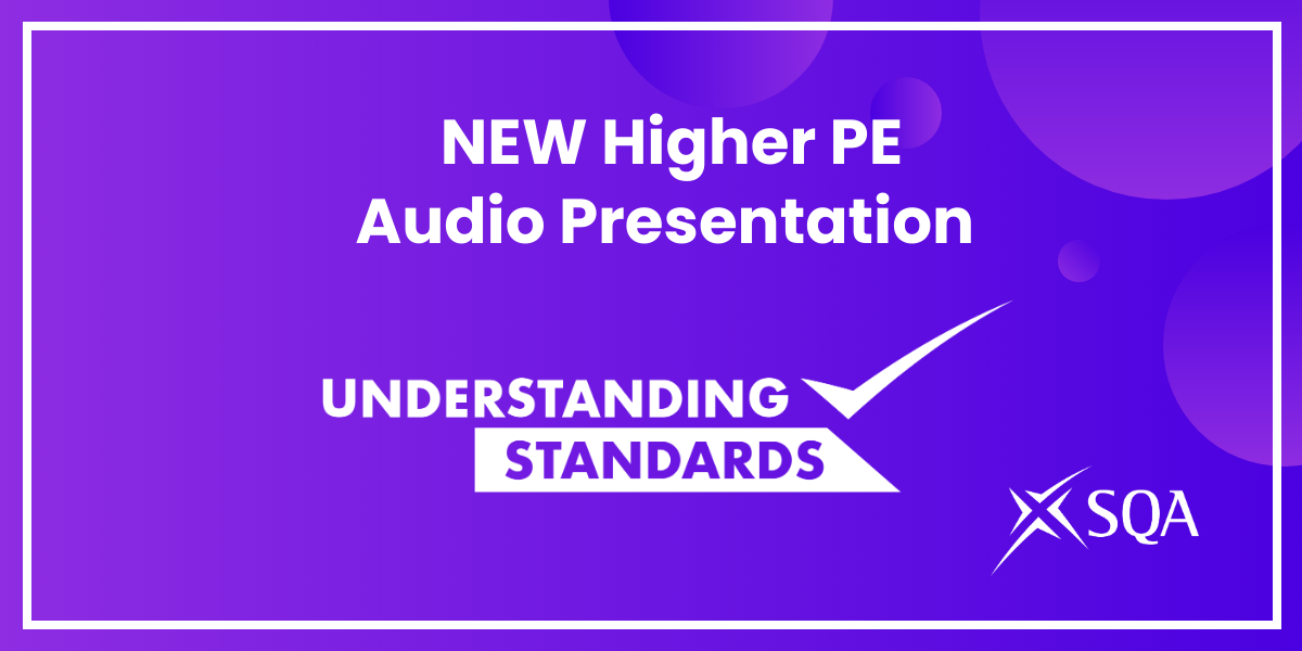 NEW - Understanding Standards Audio Presentation for Higher Physical Education is now available to teachers and lecturers. To access please visit - bit.ly/3lFKBo5 #SQA2021 #Understandingstandards #SQAPE