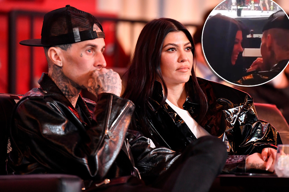 Fans think Travis Barker sucked Kourtney Kardashian's finger in video