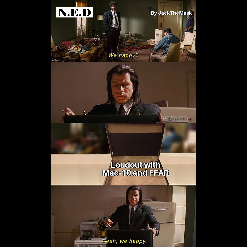 ENerdismo's tweet photo. Siamo contenti? Siamo contenti.
#meme #samuelljackson #johntravolta #pulpfiction #pulpfictionmemes #nerdismo #nerdismoedintorni #jackthemask #callofduty #CallofDutyWarzone #warzone #callofdutymemes #callofdutymeme #codmemes #videogamememe #wehappy #mac10 #ffar #loudout #fpsmemes https://t.co/AHSVihFn2l