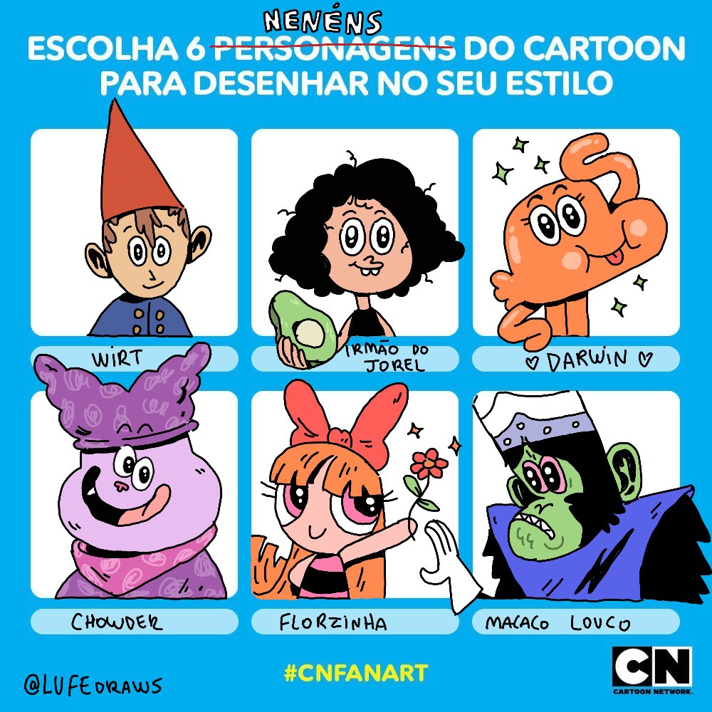 RicJSouza on X: Primeira leva do desafio #CNFanart @CartoonBrasil #fanart # CartoonNetwork  / X