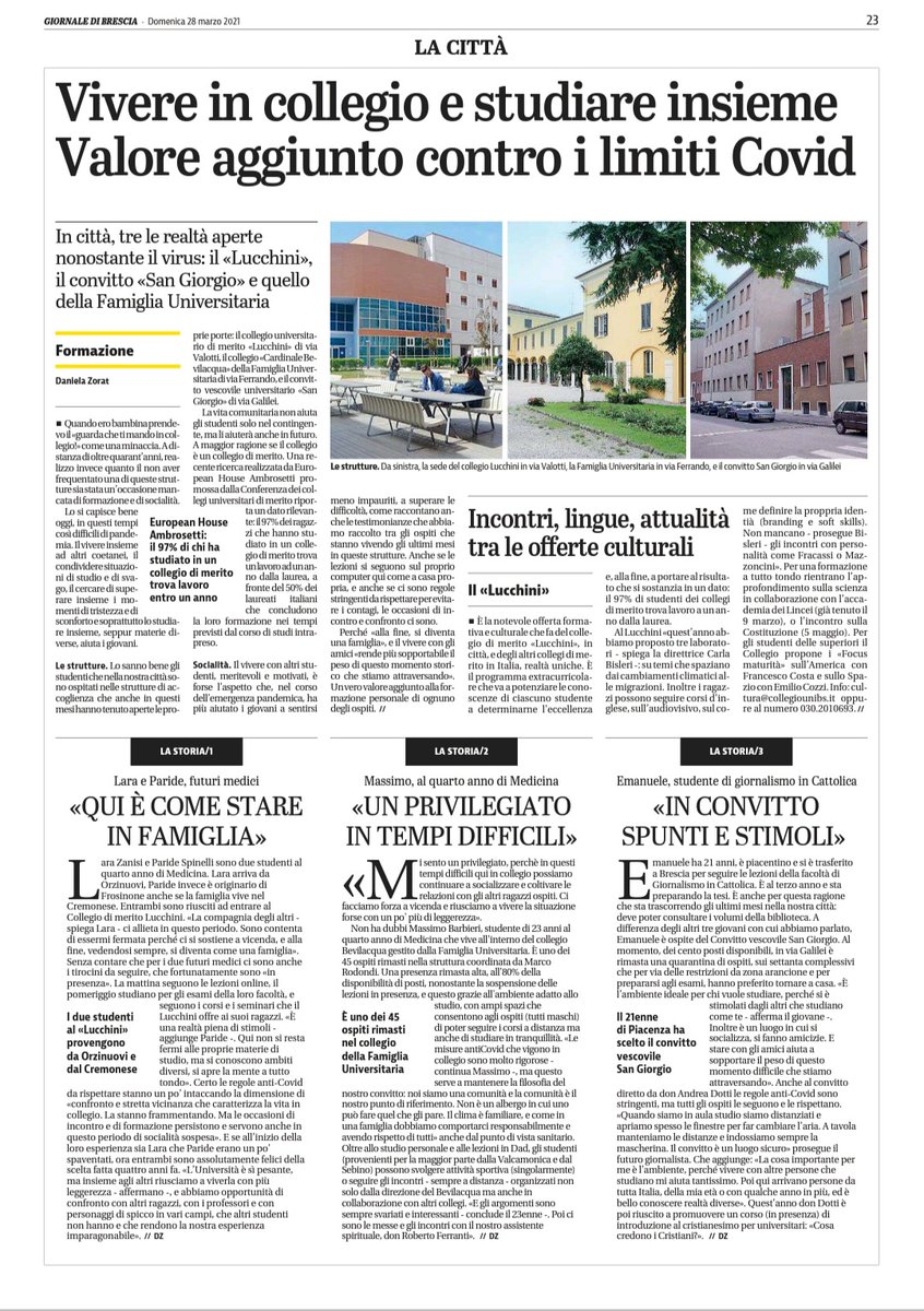 CollegidiMerito's tweet photo. #29marzo
@GdB_it ricerca #Ambrosetti e #CCUM valore nella #formazione per l’ingresso nel mondo del lavoro. Caratteristica specifica che distingue lo studente #CollegidiMerito dalla sua formazione anche in funzione del particolare periodo storico attuale. @CollegioBrescia https://t.co/JWZZmQACrF