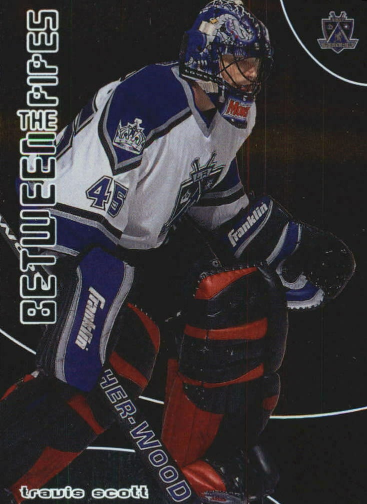 HeroesofCrease's tweet photo. Let's remember another #SoleAppearance!

Travis Scott. Though dressing for the #LAKings multiple times, he only played his first #NHL game on 11/28/2000. Facing the #Rangers, he relieved #JamieStorr in net for 25 minutes. After letting in 3 goals on 10 shots, Storr was back in. https://t.co/6EtBIN4Igb