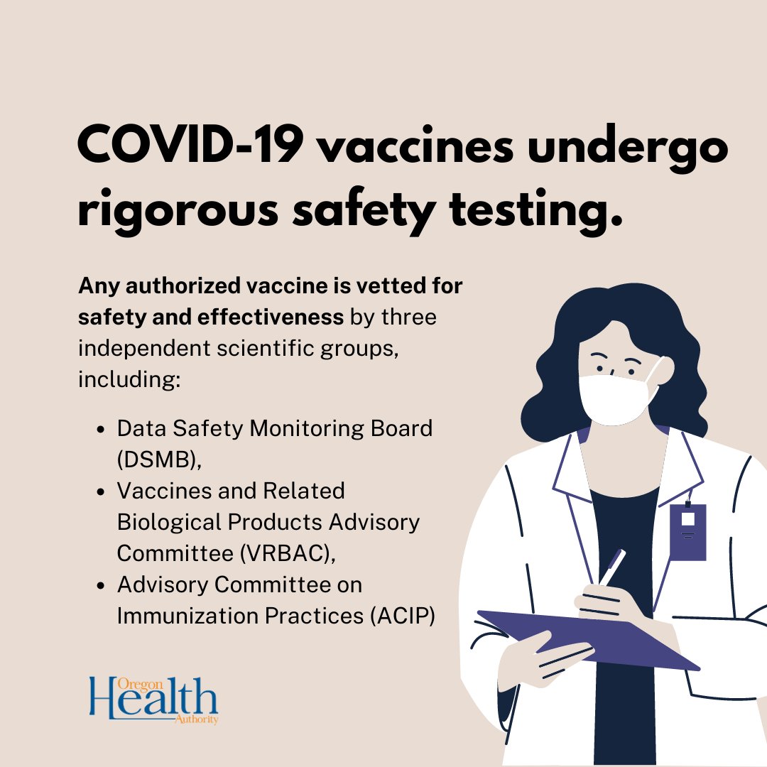 Any authorized vaccine is vetted for safety and effectiveness by three independent scientific groups, including the Data Safety Monitoring Board, Vaccines and Related Biological Product Advisory Committee and the Advisory Committee on Immunization Practices.