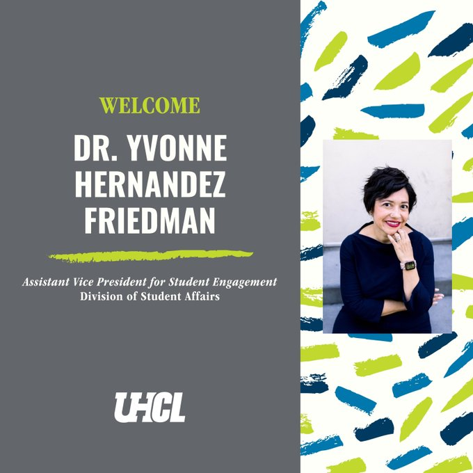 DSA welcomes Dr. Yvonne Hernandez Friedman as our first Assistant VP for Student Engagement. Dr. Y identifies as a Latina, first-generation college student, and brings a passion for her work focused in equity, inclusion, and creating a diverse campus environment. Welcome, Dr. Y!
