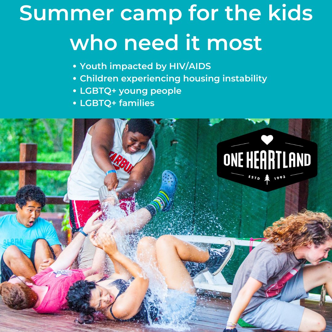 oneheartland's tweet photo. Camp is happening this summer! Register today for Camp Heartland (HIV/AIDS), Camp True Colors (LGBTQ+ youth) and Camp True Colors Family Camp (LGBTQ+ families). https://t.co/SUnSu1CNFO #oneheartland #summercamp #camptruecolors #campheartland #hivcamp #lgbtqcamp https://t.co/tDue6QX3pt