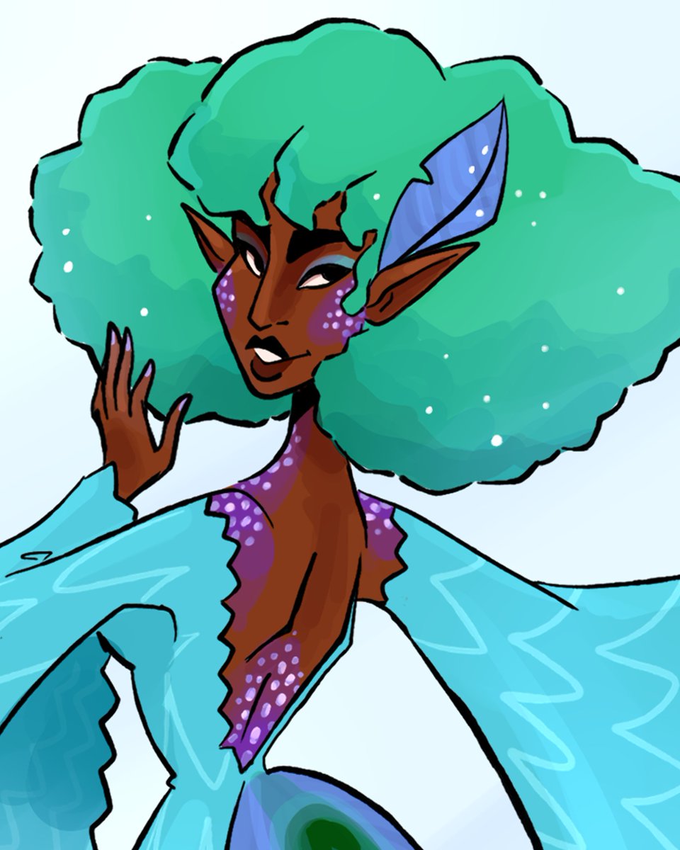 retrospecsart's tweet photo. Here's my #drawthisinyourstyle entry for @Natashagalyaart's beautiful OC Tzef! She was so fun to draw! Congrats on 800 followers! #800galyadtiys
#dungeonsanddragons #characterdesign #dtiys https://t.co/ChNxlGveoZ