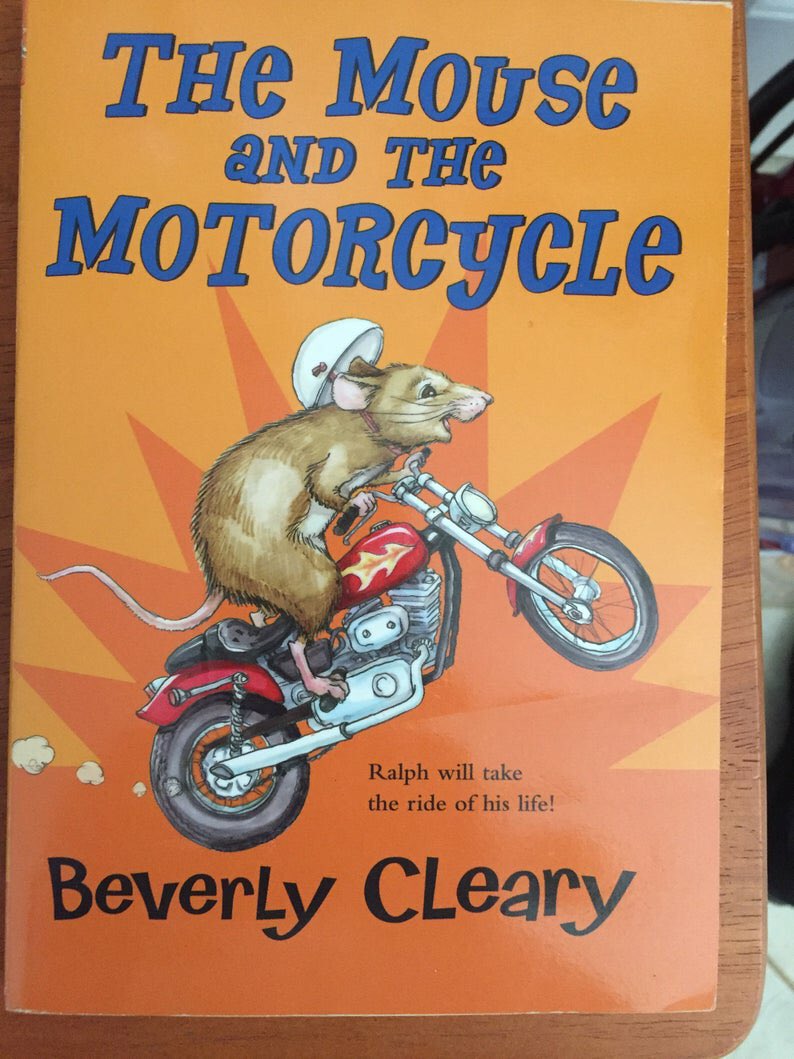 tommybender's tweet photo. One of my all time favorite kid’s books is the Mouse and the Motorcycle. RIP Beverly Cleary, and thanks for the many arm chair adventures. https://t.co/nhxLjzDuvk