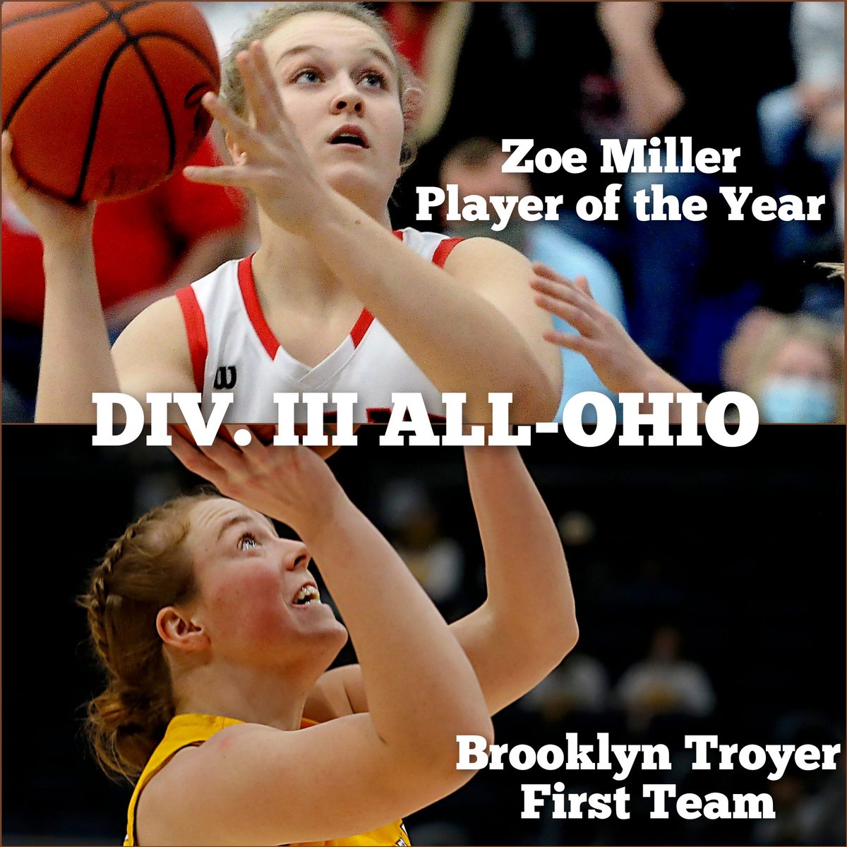GBK: Congratulations to Hiland’s <a href="/ZoeMill24/">Zoe Miller</a> for being named Div. III Player of the Year and to Waynedale's <a href="/brooklyn_troyer/">Brooklyn Troyer</a> for being selected First Team All-Ohio. Both more than earned their honors and were beyond outstanding this season! #TDR #AllOhio