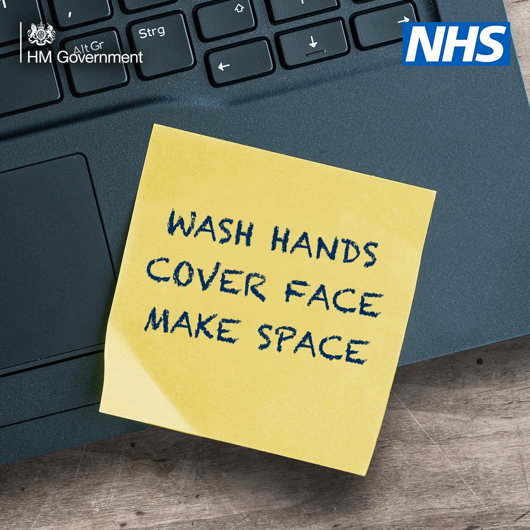 It is important we continue to wash our hands, wear a face covering and make space to protect each other from coronavirus. #handsfacespace. ow.ly/Exnv50Ebg7a