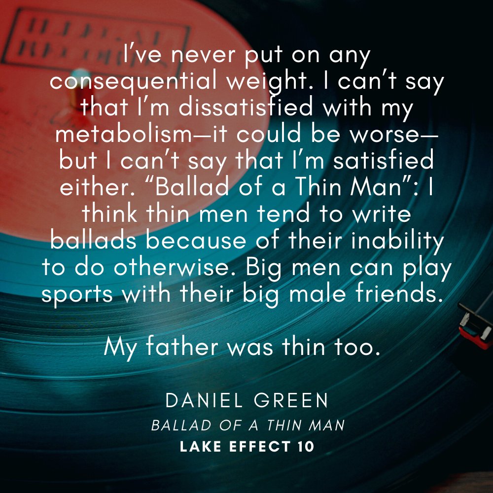 10_effect's tweet image. Welcome our next Lake Effect 10 contributor, Daniel Green, and enjoy an excerpt from his short story, "Ballad of a Thin Man."

@daniel_cgreen @QueensCWRI
