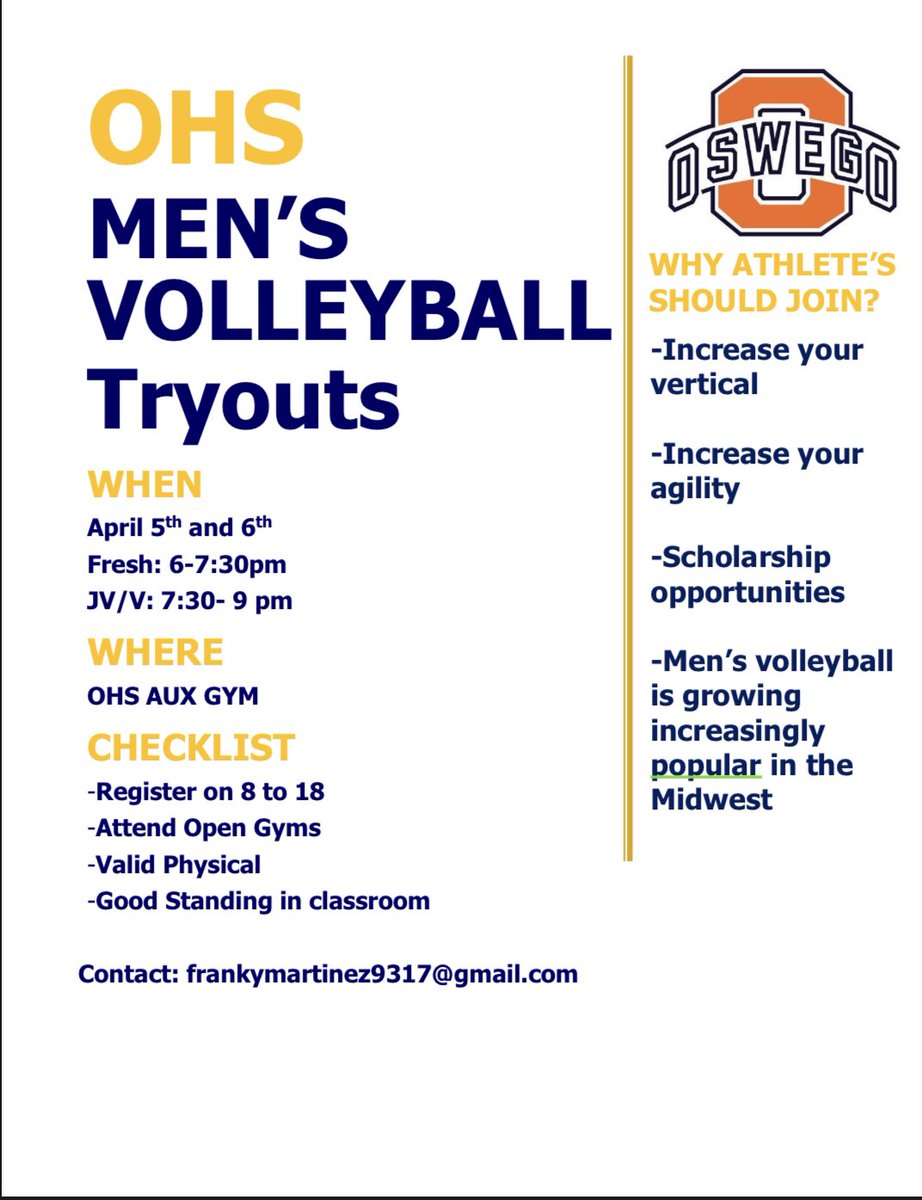 OHSBVBall's tweet photo. One week away! Make sure you get your physical in and you are registered on 8 to 18! https://t.co/DkJNxxtwCf