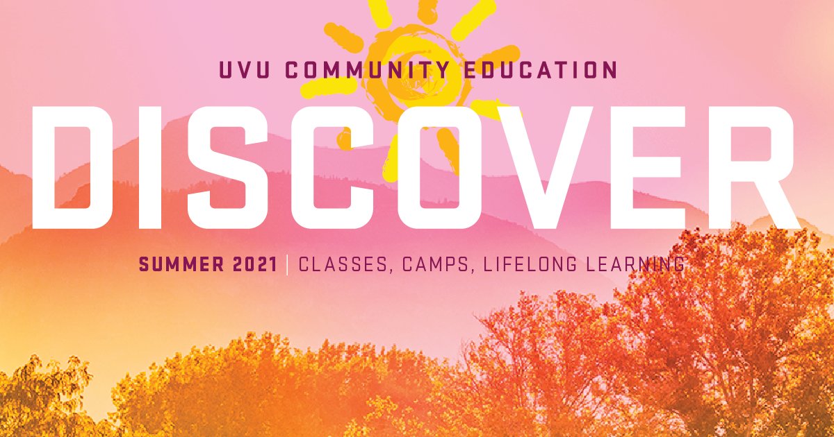 UVUOutreach's tweet photo. Raise your hand if you're ready for summer! 🙋

Registration is now open for our summer lineup of incredible youth camps and adult classes: https://t.co/AXrIi5mCzz https://t.co/XXcWhH5eSd