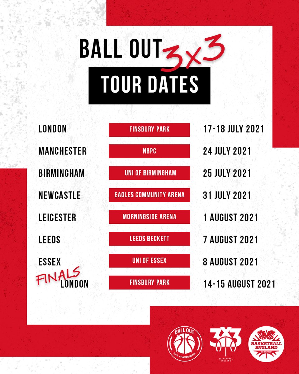 📅 𝐋𝐎𝐂𝐊𝐄𝐃 𝐈𝐍 🔒

The dates of the new-look 2021 Ball Out 3x3 Tour have been confirmed.

➡ bit.ly/3m9jO3F

<a href="/BallOutUK/">BallOut3x3</a> | <a href="/FIBA3x3/">3x3 Basketball | FIBA3x3</a> | <a href="/birminghamcg22/">Birmingham 2022</a>