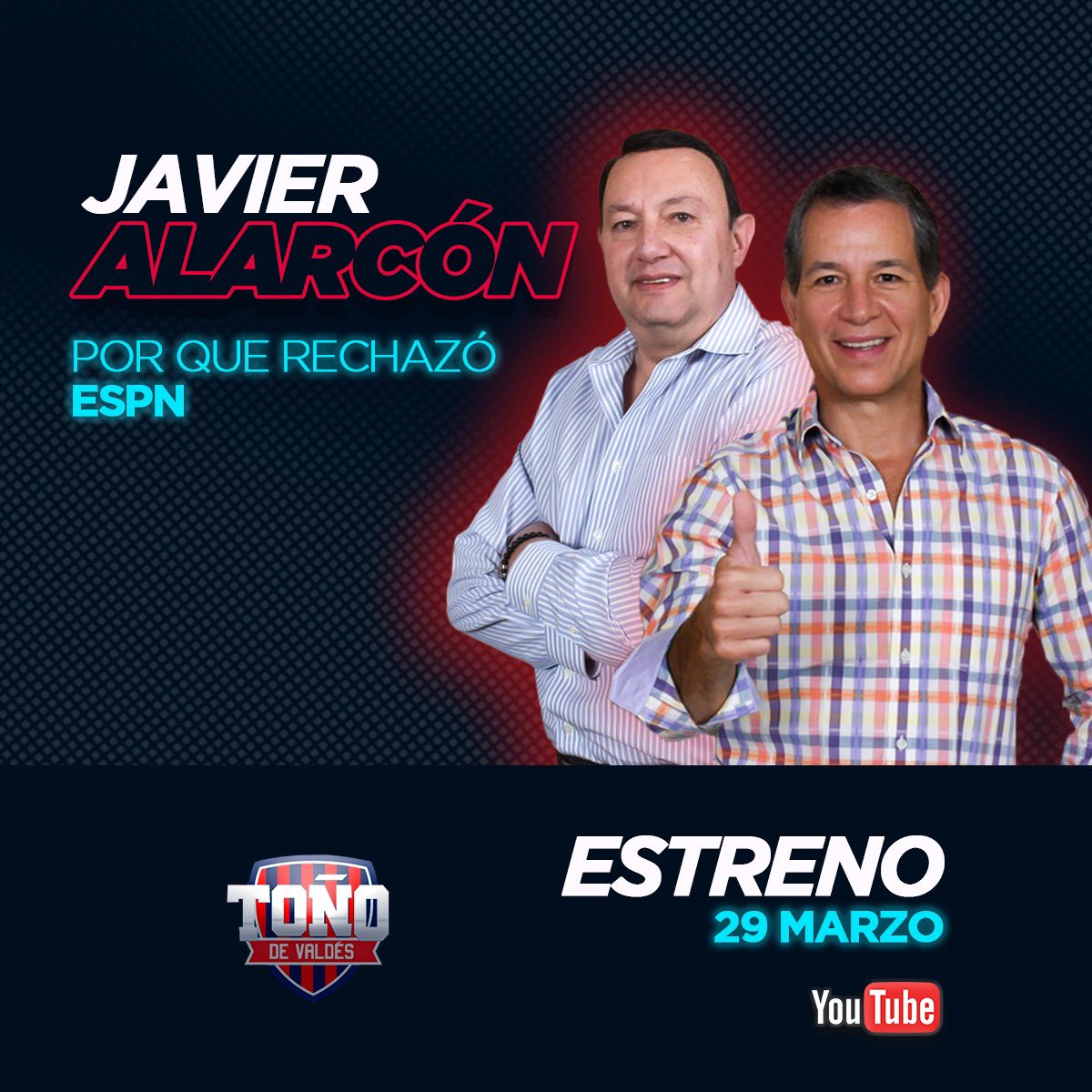 adevaldes's tweet image. 🚨 Es hoy!!! empezamos #TodosconToño , un proyecto que estoy seguro que les va a gustar.

Les dejo el link para suscribirse: 
bit.ly/2O2KCWP

19:00 pm CDMX