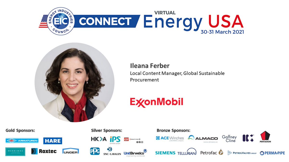 ExxonMobil_LNG's tweet photo. Don’t forget to register for tomorrow’s @TheEICEnergy’s #EICConnect event to hear Ileana Ferber speak about energy opportunities: https://t.co/LVr6tV183T. https://t.co/510XPm7inT