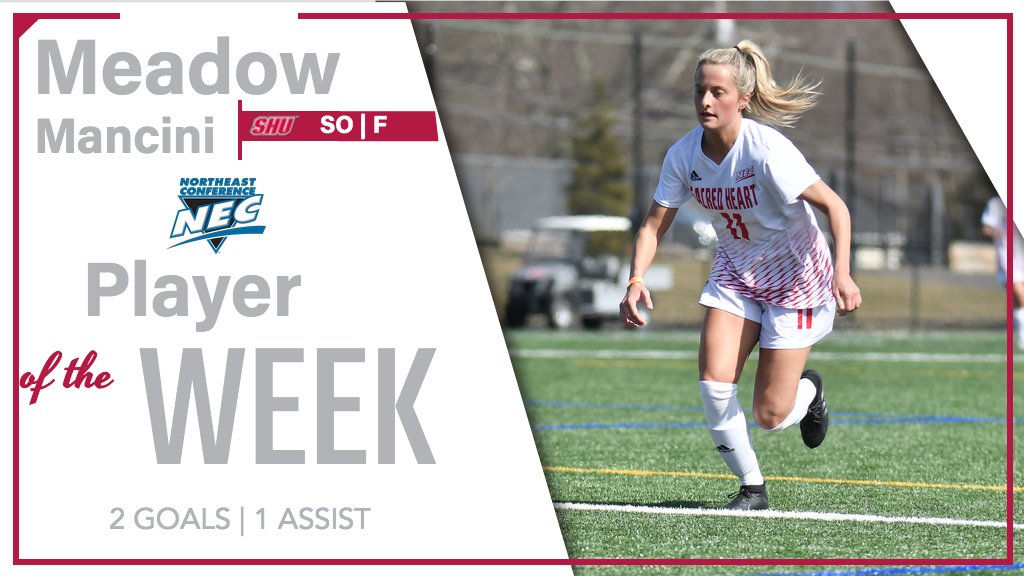 SHUBigRed's tweet photo. W ⚽ 🏆: CONGRATS to @SHU_WSOCCER sophomore Meadow Mancini on being named @NECsports Player of the Week! #WeAreSHU 

🔗:https://t.co/a6f1nhk6CS https://t.co/ZmcsBaYOTY