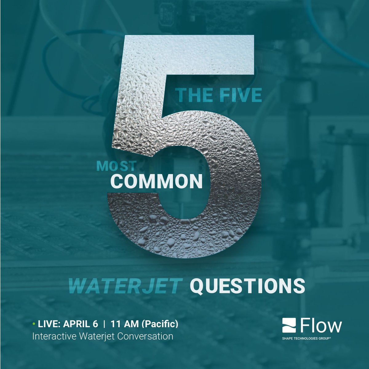 Get ready to experience something different.
This isn’t the traditional online event. This is a live Q&amp;A, live chat, maximum engagement, one-of-a-kind event, and we want to see you there. 

Save your seat: buff.ly/3rsK61I

#Flowwaterjet #FlowWebinars #SHAPEtheFuture