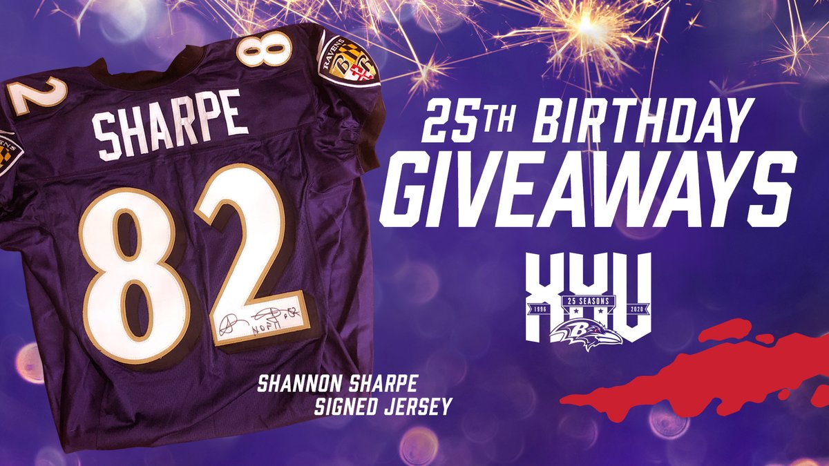 We're celebrating some of our Ravens Legends today! RT this post for a chance to win this jersey signed by Hall of Famer @ShannonSharpe!