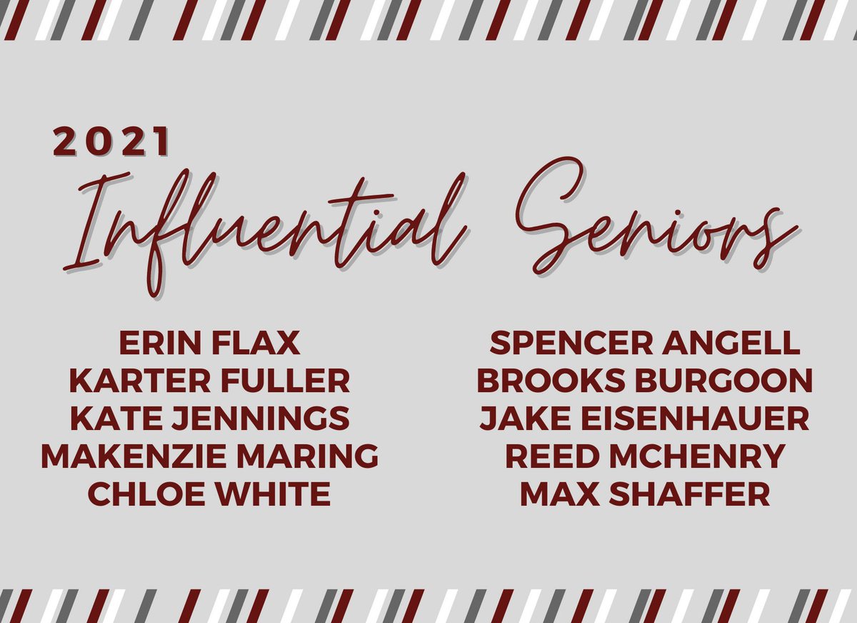 Shelby Dinkel (@missdinkel) on Twitter photo Congrats to the 2021 Influential Seniors! This is voted on by Salina Central staff & awarded to students who show positive leadership, moral character, academic excellence, and involvement. #WeAreSC
<a href="/USD305/">SalinaPublicSchools</a> <a href="/USD305Central/">Salina High Central</a> <a href="/SC_Mustangs/">Salina Central High School Athletics</a> Congrats to the 2021 Influential Seniors! This is voted on by Salina Central staff & awarded to students who show positive leadership, moral character, academic excellence, and involvement. #WeAreSC
<a href="/USD305/">SalinaPublicSchools</a> <a href="/USD305Central/">Salina High Central</a> <a href="/SC_Mustangs/">Salina Central High School Athletics</a>