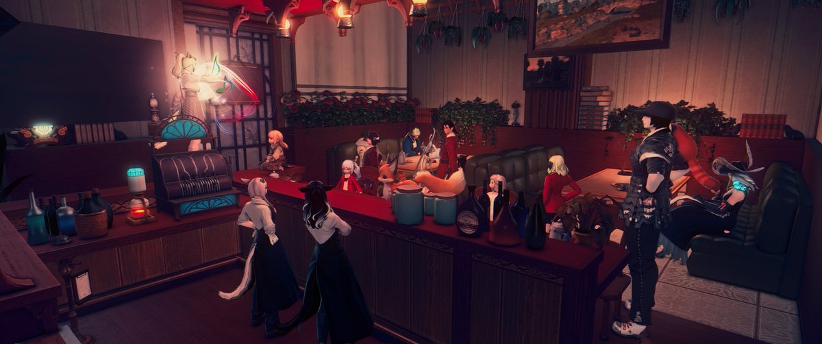 LaraBanana9's tweet photo. The busiest little cafe in Eorzea #LeGris #gpose #gposers #gpose #ffxivsnaps #ffxivscreenshot https://t.co/eAP4TiKLME