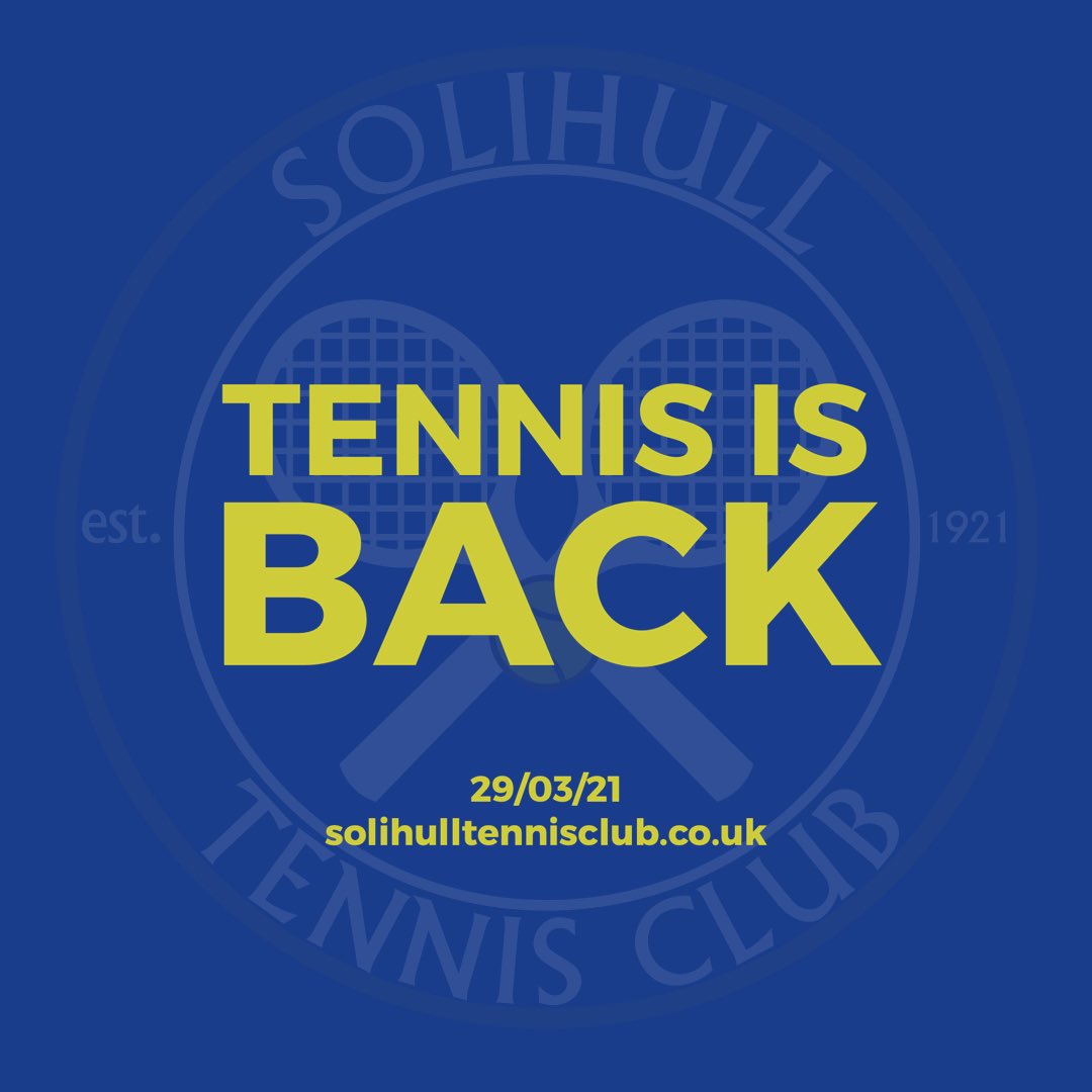 SolihullTC's tweet image. Tennis is back from today! Monday 29th March 2021 - join us for a game! 

See solihulltennisclub.co.uk for details. 

Note: the club follows LTA Covid safety guidelines.

#tennis #tenniscourt #lta