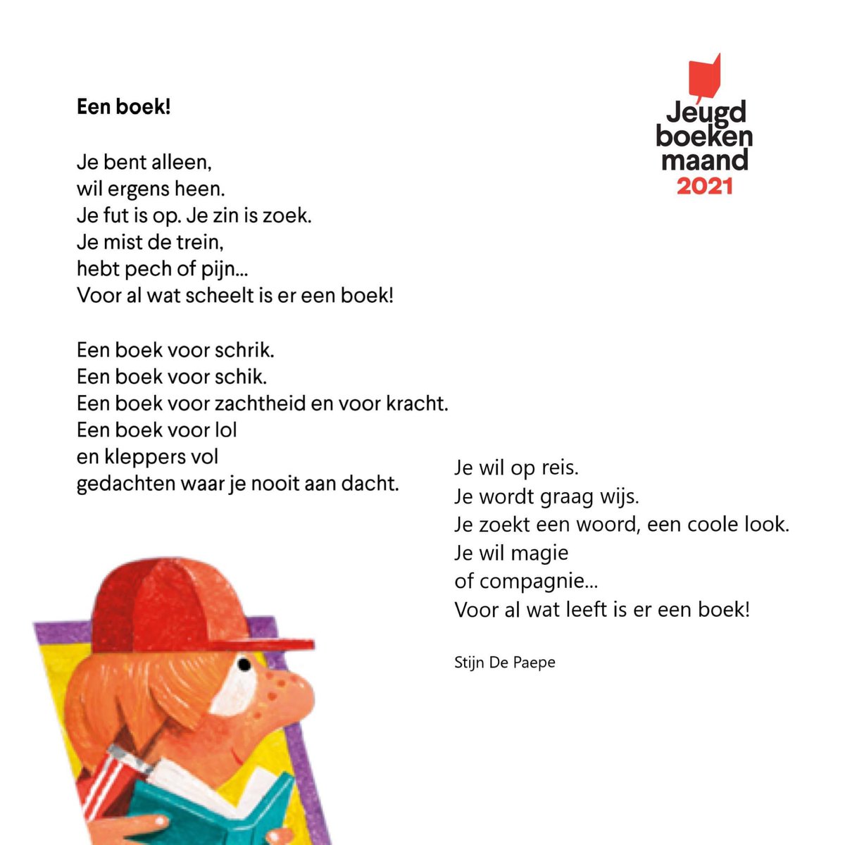 Voor al wat scheelt is er een boek! 📚📚📚📚📚 - gedicht voor @iedereenleest #jeugdboekenmaand