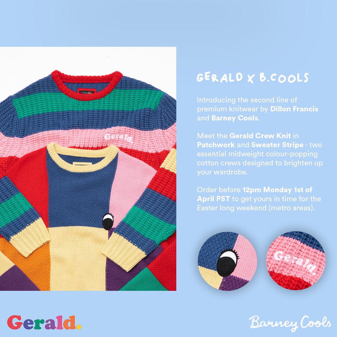 therealgerald_'s tweet photo. Gerald x B.Cools limited edition knits, thank me later

https://t.co/BWoVMxtH2t https://t.co/Au1un2yqD6