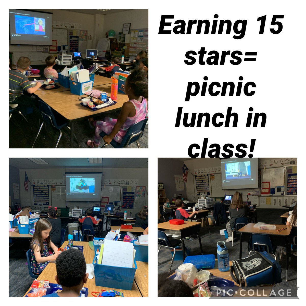 SaundersKinder's tweet photo. We got caught 15 times for our great behavior! They picked their reward with lunch in class! @KohrvilleKISD @SaundersKinder https://t.co/Xt0lkfHA0b