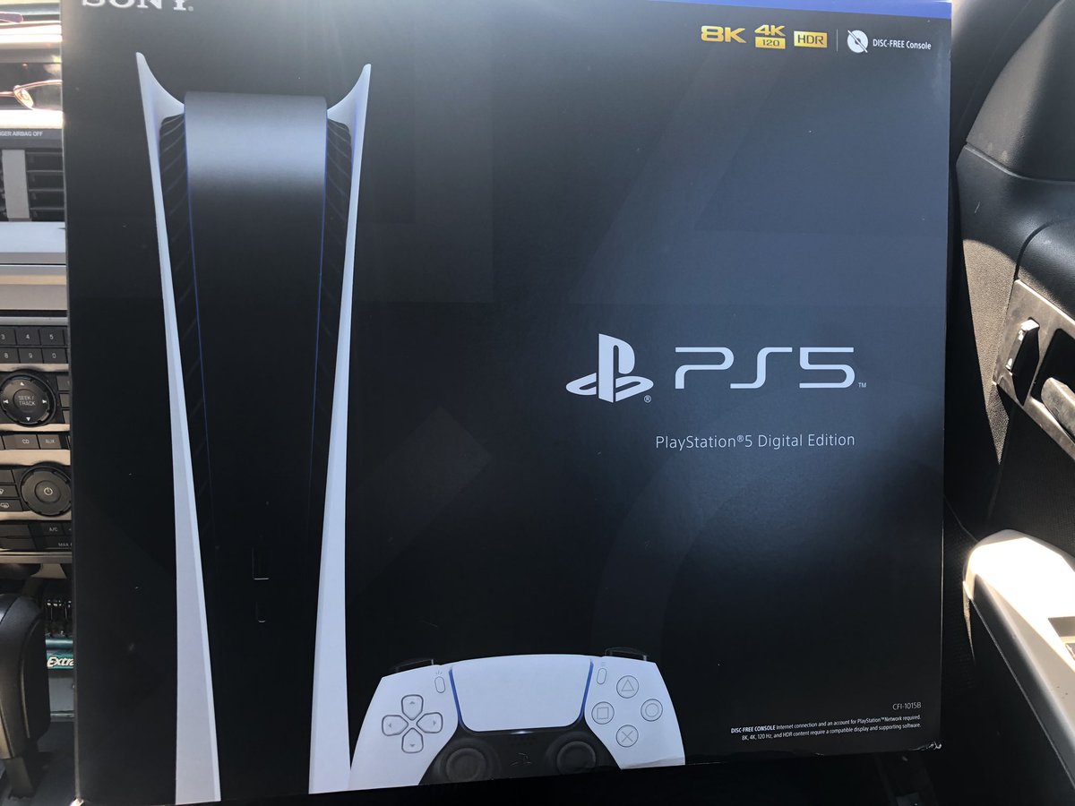 SimplyyShante's tweet photo. @mattswider and @jakerandall 
I was finally able to pick up my Digital PS5 today that y’all helped me get from Target last week! Appreciate you guys soooooo much! My fiancé is gonna be so thrilled 💖💖💖 https://t.co/GBG2zQ3anL