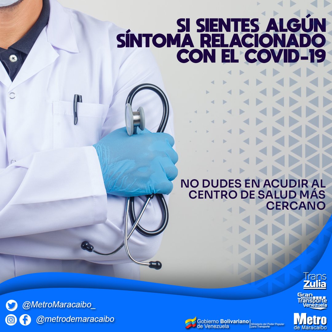 Acompañando a nuestro Presidente <a href="/nicolasmaduro/">Nicolás Maduro</a> en la lucha diaria contra el #covid19 , te recomendamos cumplir con las medidas de bioseguridad correspondientes.
Si presentas síntomas relacionados acude al centro médico de salud más cercano.