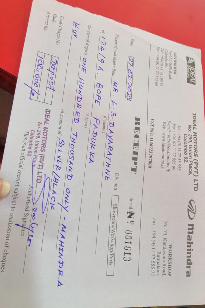 senaka74's tweet photo. @NalinWelgama hi I paid advance for KUV 100 but your team not good in customer service if you can send email address I can send all details and we send message to Mr.Anand #unionplace sandyani https://t.co/bpr8rUQxlN