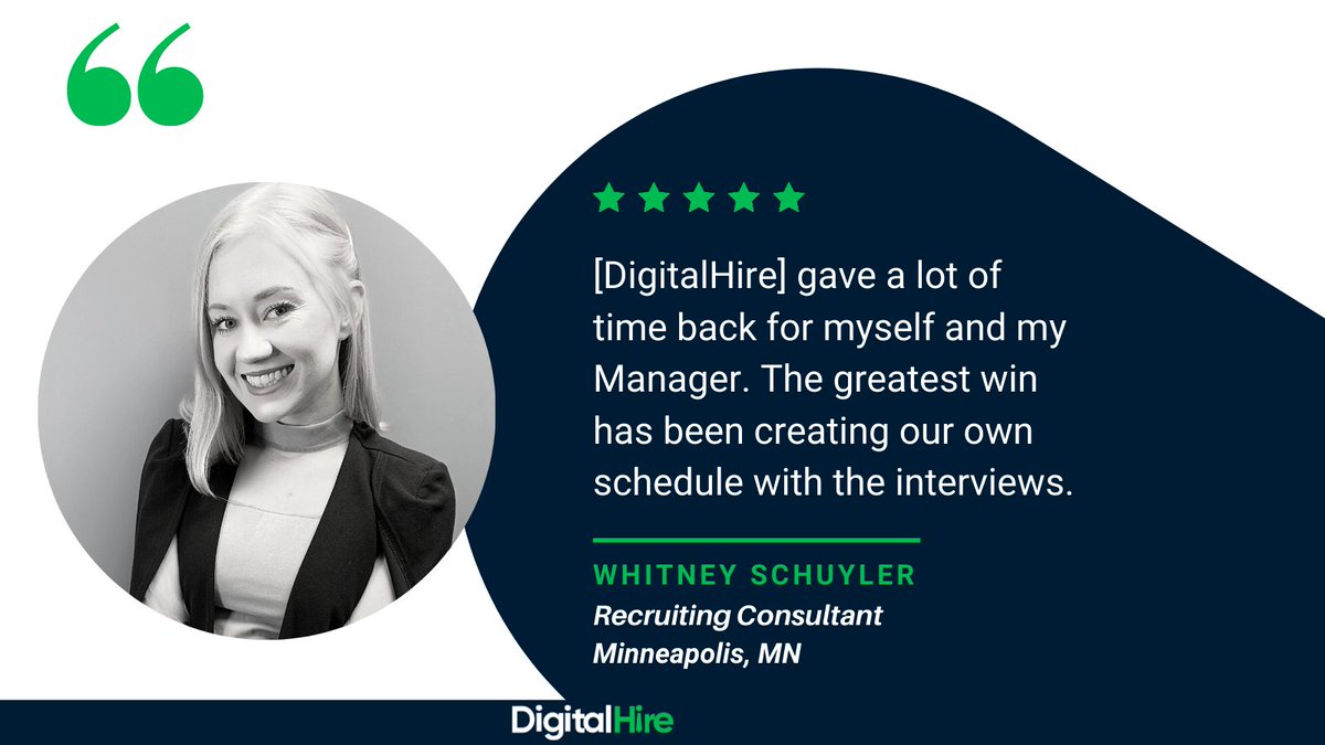 DigitalHireInc's tweet photo. Your schedule is packed with back to back interviews. You get ready for your first interview but find out that the candidate doesn’t show up.

Hundreds of customers like Whitney have been in that situation, and can now create their own interview schedule without having to wait https://t.co/fvOQaCVX5i
