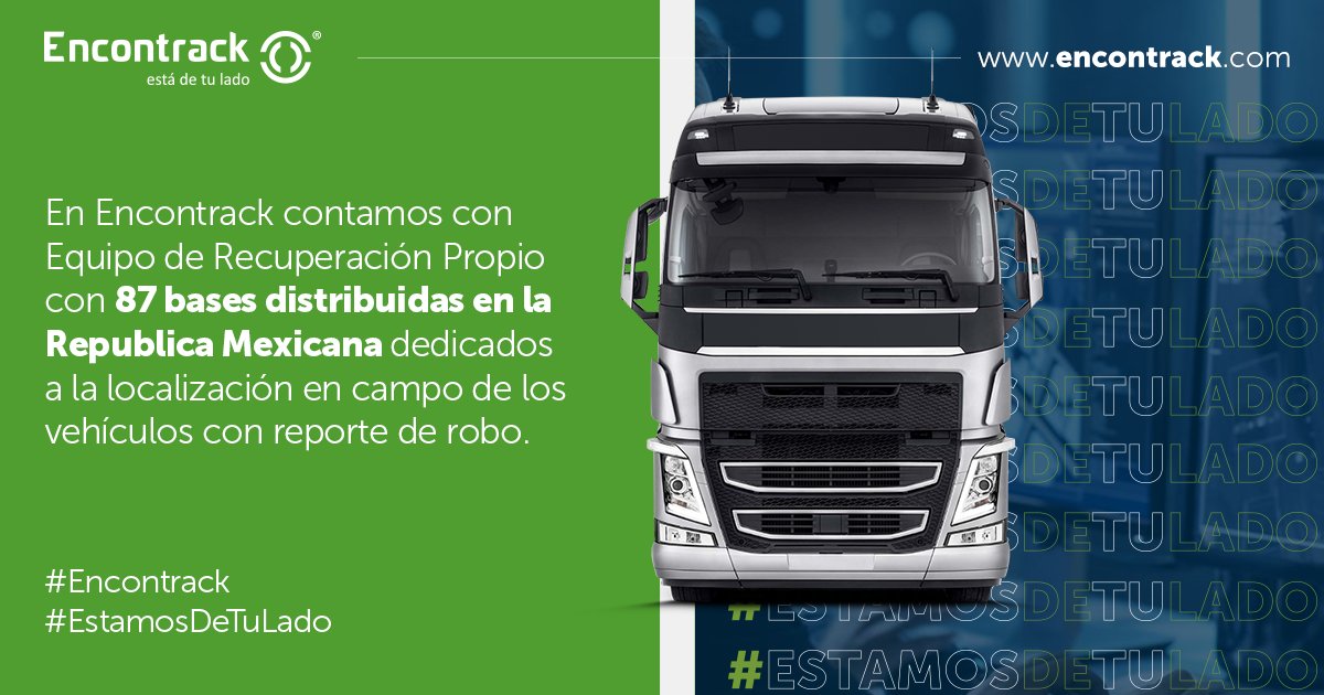 AMIS_mx's tweet photo. En @Encontrack contamos con Equipo de Recuperación Propio con 87 bases distribuidas en la Republica Mexicana dedicados a la localización en campo de los vehículos con reporte de robo.
https://t.co/sZw3BdL7Sc
#Encontrack #EstamosDeTuLado https://t.co/7C7X7ZUgeM