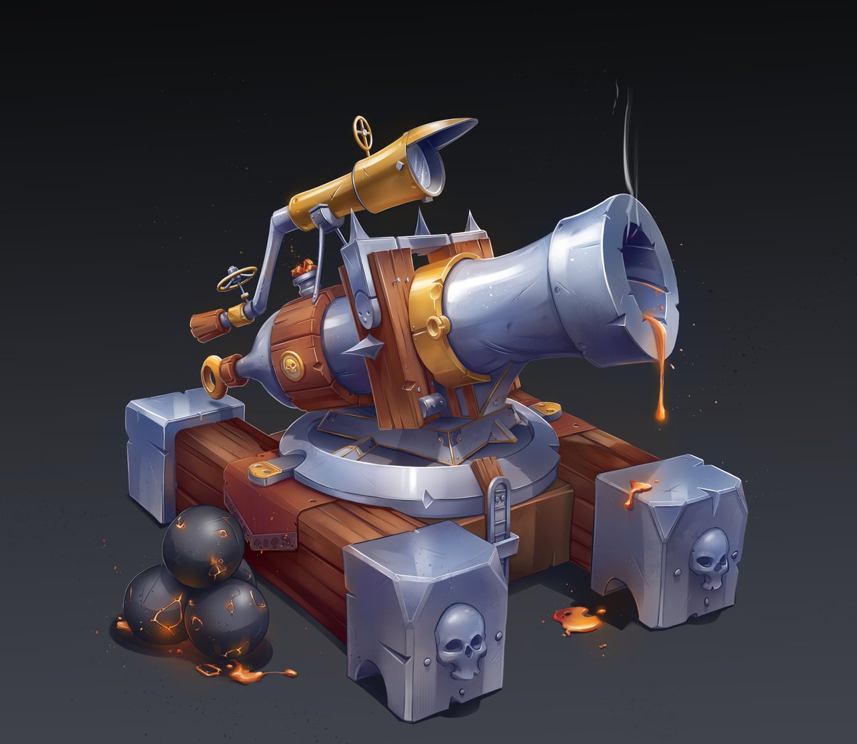 AzhashSketches's tweet photo. Siege Cannon Prop Design i made on ClipsStudioPaint for my portfolio โจ๐ฃโจ
#propdesign #fantasyitems #fantasyartist #digitaldesign https://t.co/K3aN6RTmnN