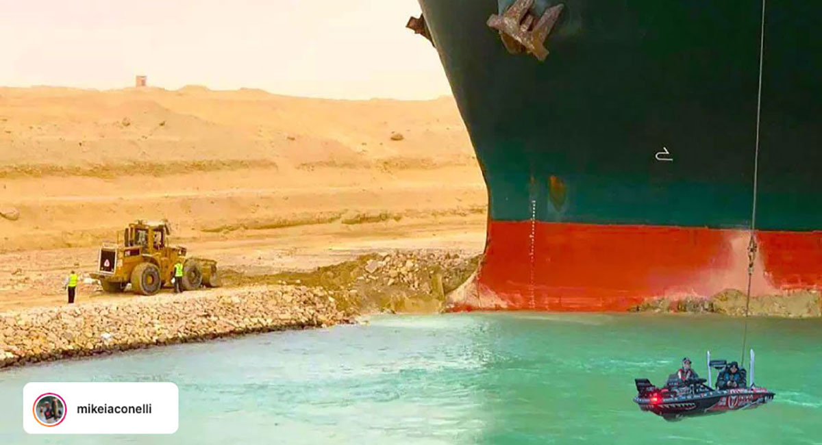 YamahaOutboards's tweet image. REPOST ♻️  Mike Iaconelli 🤣 😅 
〰️ 
Well, we finally got her free! Special THANKS to @BassCatBoats and @Yamahaoutboards for the save! #suezcanal #evergiven #traderoute