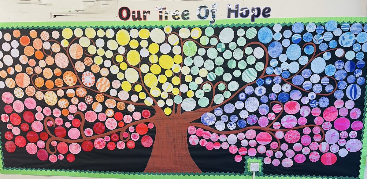 JacqM_mcrHT's tweet photo. Whole school art collab 🌈❤️🌳
-
‘Our Tree of Hope’ 
-
Cheering up the view from my office 😍 @newmostonschool https://t.co/TpQ4mmhBrE