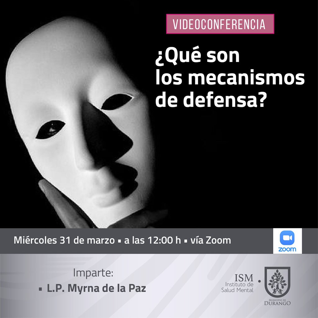 #VideoConferencia ¿Qué son los mecanismos de defensa?

📆 31 de marzo
⏰12:00 horas 
¡Inscríbete! ⬇️
us02web.zoom.us/meeting/regist…
Luego de la inscripción, recibirá un correo electrónico de confirmación.