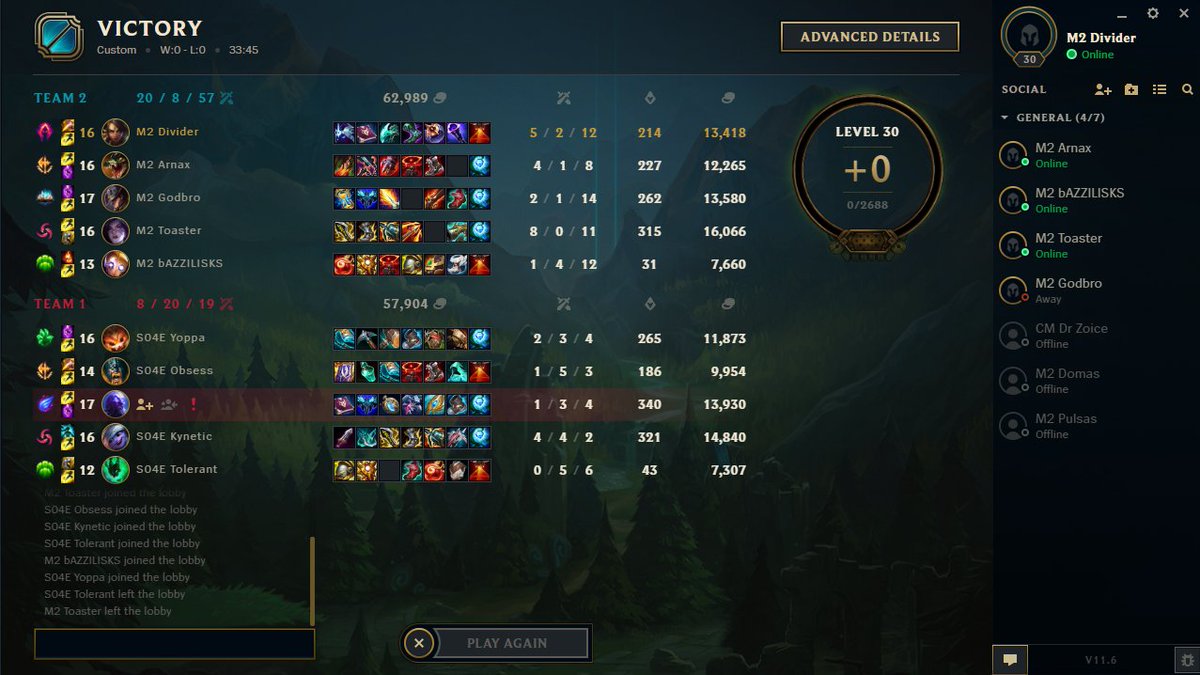 1-0, played bad tbh, missed a lot of 50/50 smites, but team carried me, ggwp <a href="/S04Esports/">Schalke 04 Esports EAFC</a>