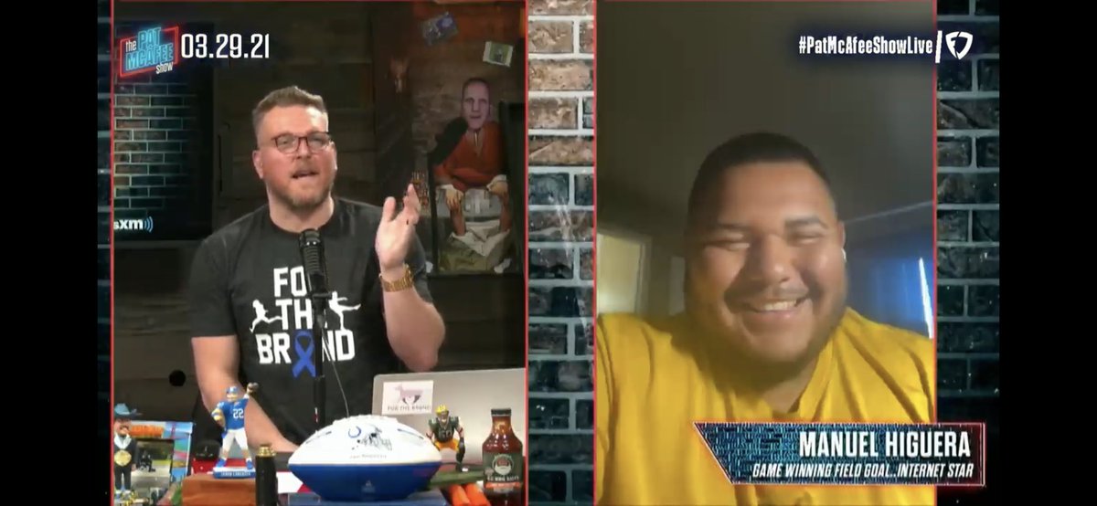 Thank you <a href="/PatMcAfeeShow/">Pat McAfee</a> for inviting <a href="/mhiguera16/">Nestor (Manuel) Higuera</a> on today!  We appreciate the love! #RollStorm